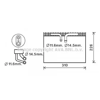 Evaporateur climatisation AVA QUALITY COOLING SBV072