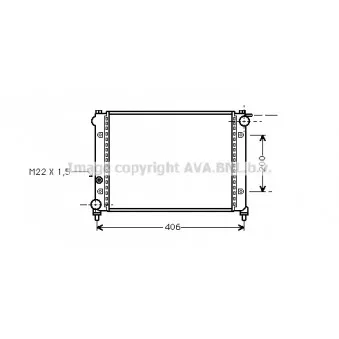 Radiateur, refroidissement du moteur AVA QUALITY COOLING ST2004
