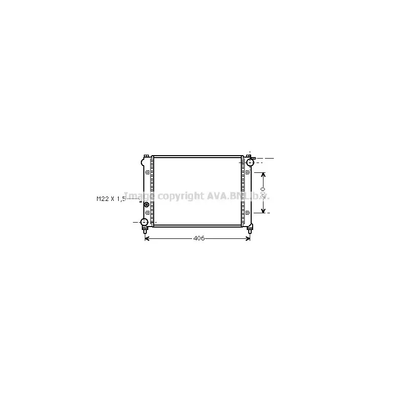 Radiateur, refroidissement du moteur AVA QUALITY COOLING ST2004