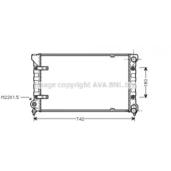 Radiateur, refroidissement du moteur AVA QUALITY COOLING ST2009