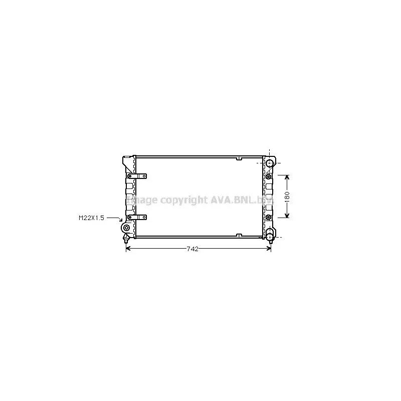 Radiateur, refroidissement du moteur AVA QUALITY COOLING ST2009