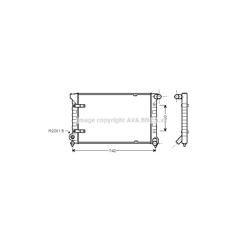 Radiateur, refroidissement du moteur AVA QUALITY COOLING ST2020