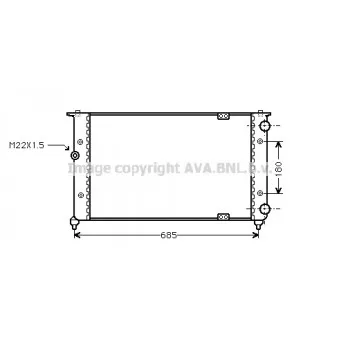 Radiateur, refroidissement du moteur AVA QUALITY COOLING ST2021