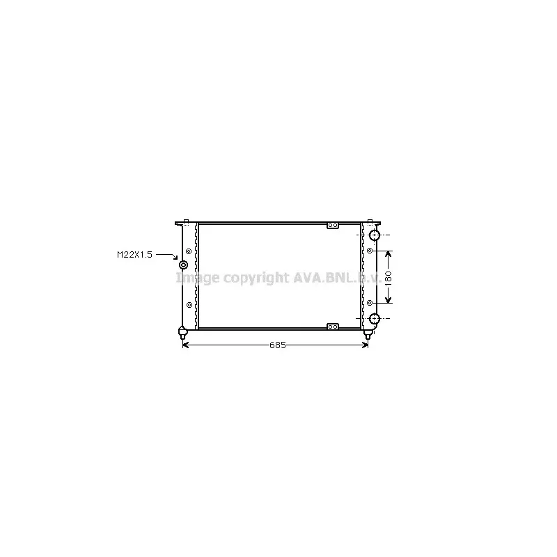 Radiateur, refroidissement du moteur AVA QUALITY COOLING ST2021