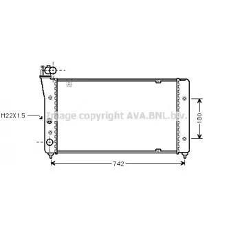 Radiateur, refroidissement du moteur AVA QUALITY COOLING ST2030