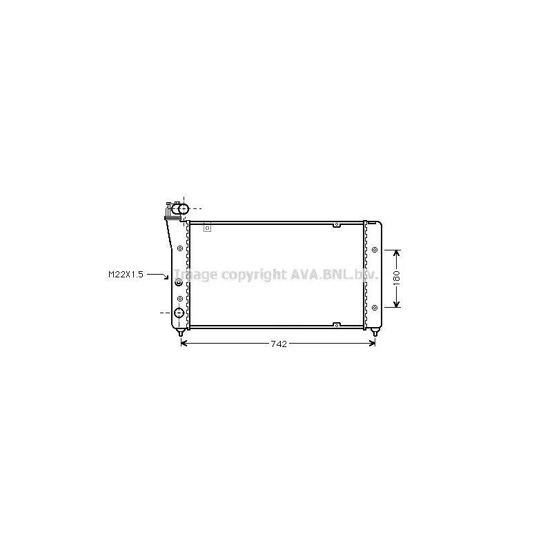 Radiateur, refroidissement du moteur AVA QUALITY COOLING ST2030