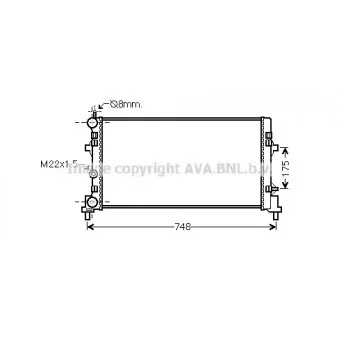 Radiateur, refroidissement du moteur AVA QUALITY COOLING ST2037