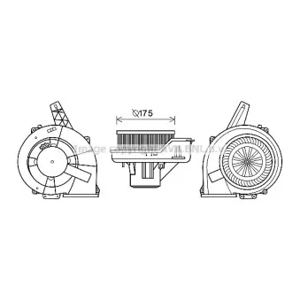 Moteur électrique, pulseur d'air habitacle AVA QUALITY COOLING ST8045