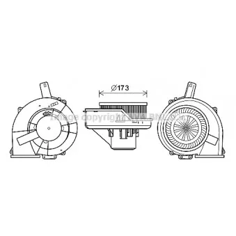 Moteur électrique, pulseur d'air habitacle AVA QUALITY COOLING ST8046