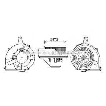 Moteur électrique, pulseur d'air habitacle AVA QUALITY COOLING ST8047
