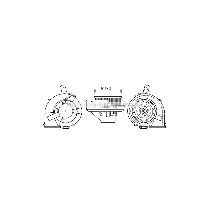 Moteur électrique, pulseur d'air habitacle AVA QUALITY COOLING ST8047
