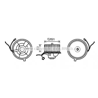 Moteur électrique, pulseur d'air habitacle AVA QUALITY COOLING ST8505