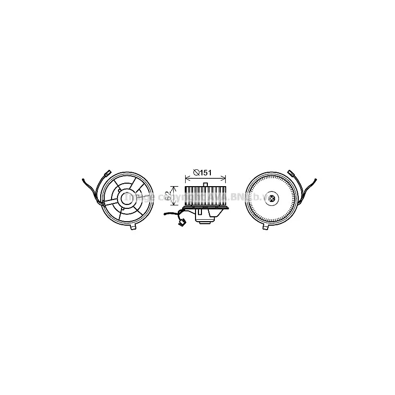Moteur électrique, pulseur d'air habitacle AVA QUALITY COOLING ST8505