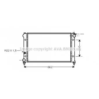 Radiateur, refroidissement du moteur AVA QUALITY COOLING STA2005