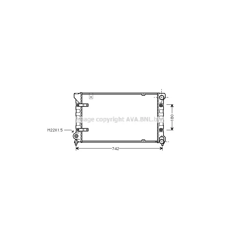 Radiateur, refroidissement du moteur AVA QUALITY COOLING STA2019