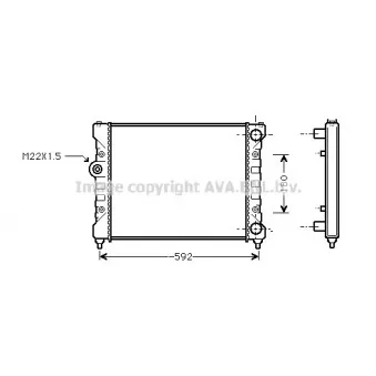 Radiateur, refroidissement du moteur AVA QUALITY COOLING STA2024