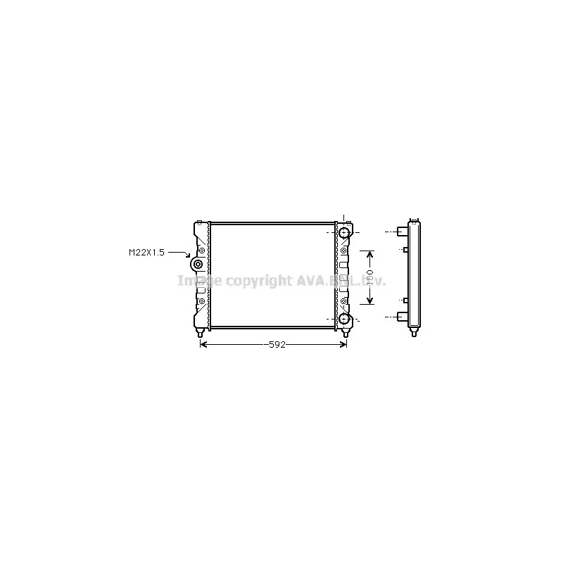 Radiateur, refroidissement du moteur AVA QUALITY COOLING STA2024