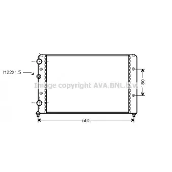 Radiateur, refroidissement du moteur AVA QUALITY COOLING STA2031
