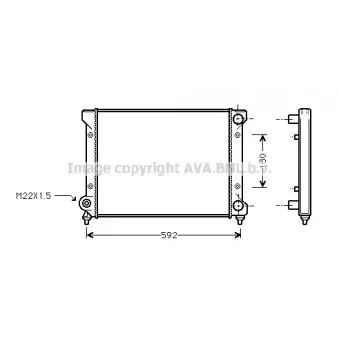 Radiateur, refroidissement du moteur AVA QUALITY COOLING STA2033
