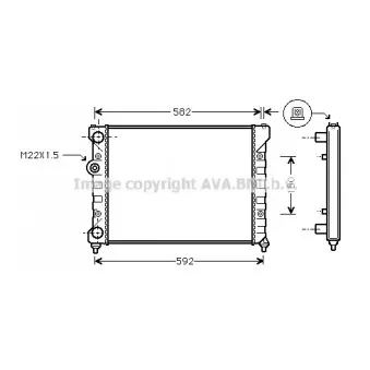 Radiateur, refroidissement du moteur AVA QUALITY COOLING