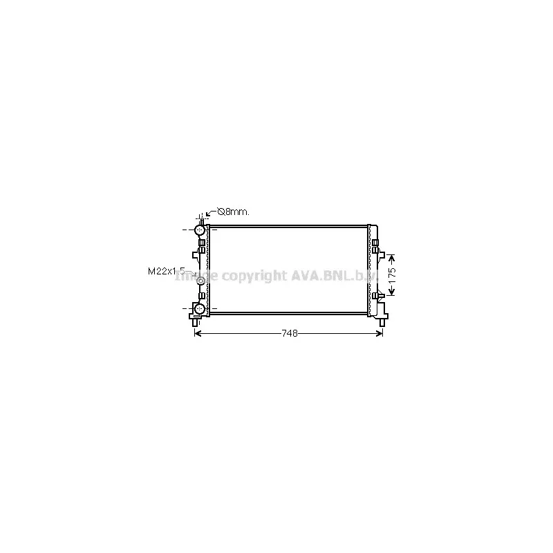 Radiateur, refroidissement du moteur AVA QUALITY COOLING STA2037