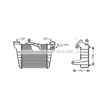 Intercooler, échangeur AVA QUALITY COOLING STA4036