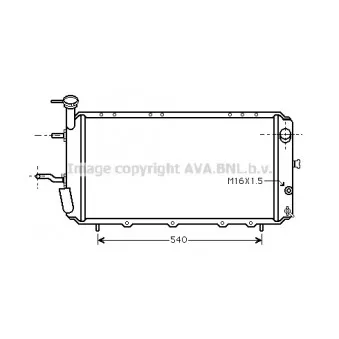 Radiateur, refroidissement du moteur AVA QUALITY COOLING