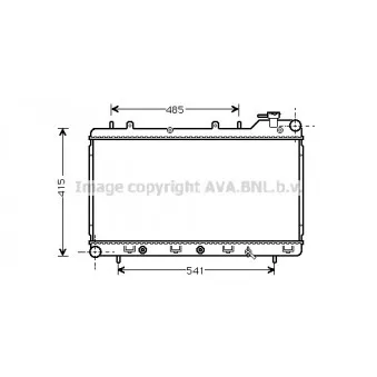 Radiateur, refroidissement du moteur AVA QUALITY COOLING SU2016