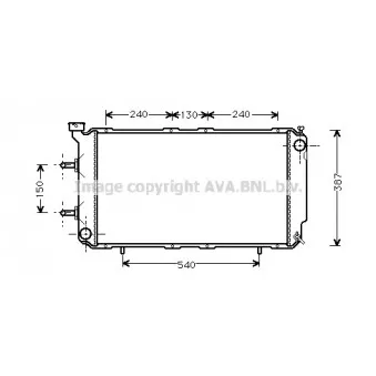 Radiateur, refroidissement du moteur AVA QUALITY COOLING SU2018