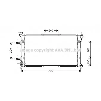Radiateur, refroidissement du moteur AVA QUALITY COOLING SU2037