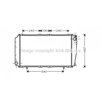Radiateur, refroidissement du moteur AVA QUALITY COOLING SU2043