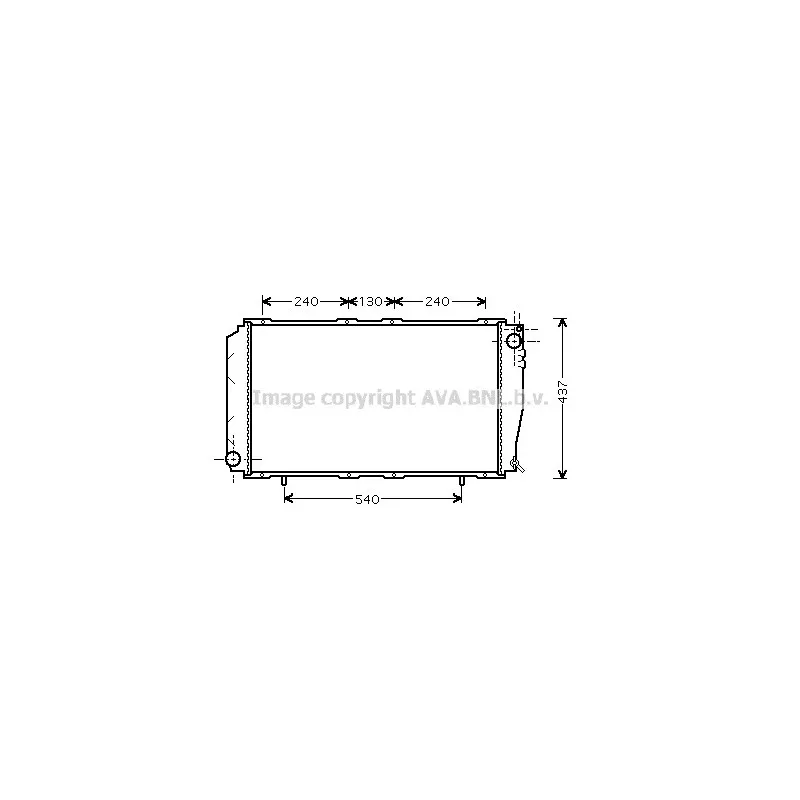 Radiateur, refroidissement du moteur AVA QUALITY COOLING SU2043