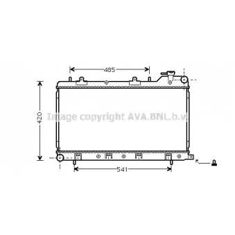 Radiateur, refroidissement du moteur AVA QUALITY COOLING SU2045