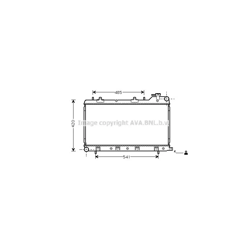 Radiateur, refroidissement du moteur AVA QUALITY COOLING SU2045