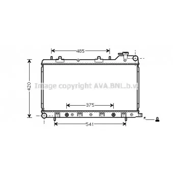 Radiateur, refroidissement du moteur AVA QUALITY COOLING SU2046