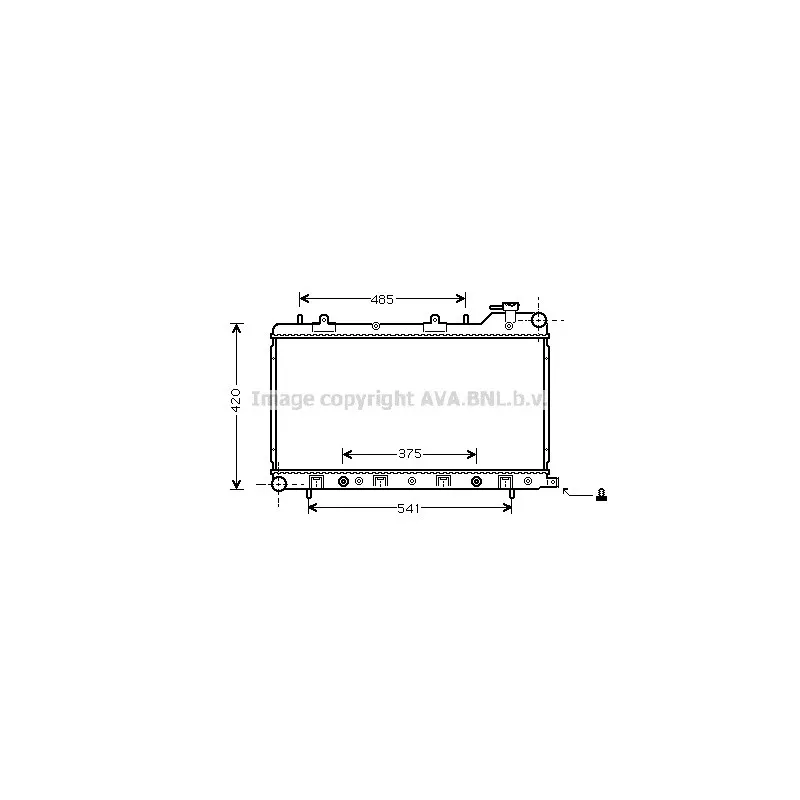 Radiateur, refroidissement du moteur AVA QUALITY COOLING SU2046