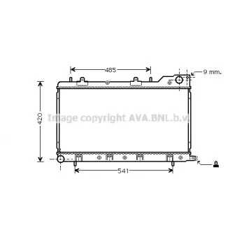 Radiateur, refroidissement du moteur AVA QUALITY COOLING SU2047