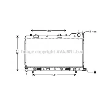 Radiateur, refroidissement du moteur AVA QUALITY COOLING SU2048