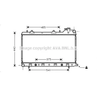 Radiateur, refroidissement du moteur AVA QUALITY COOLING SU2049