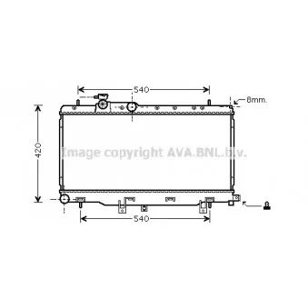 Radiateur, refroidissement du moteur AVA QUALITY COOLING SU2050