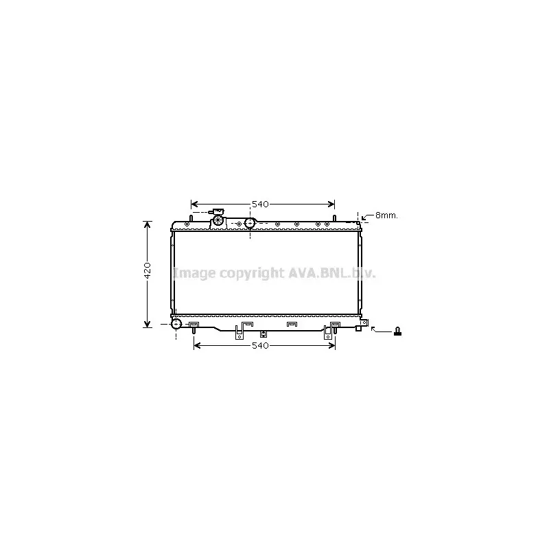 Radiateur, refroidissement du moteur AVA QUALITY COOLING SU2050
