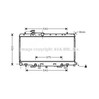Radiateur, refroidissement du moteur AVA QUALITY COOLING SU2051