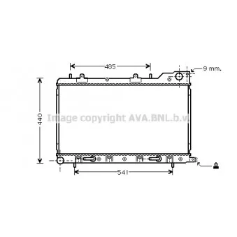 Radiateur, refroidissement du moteur AVA QUALITY COOLING SU2054