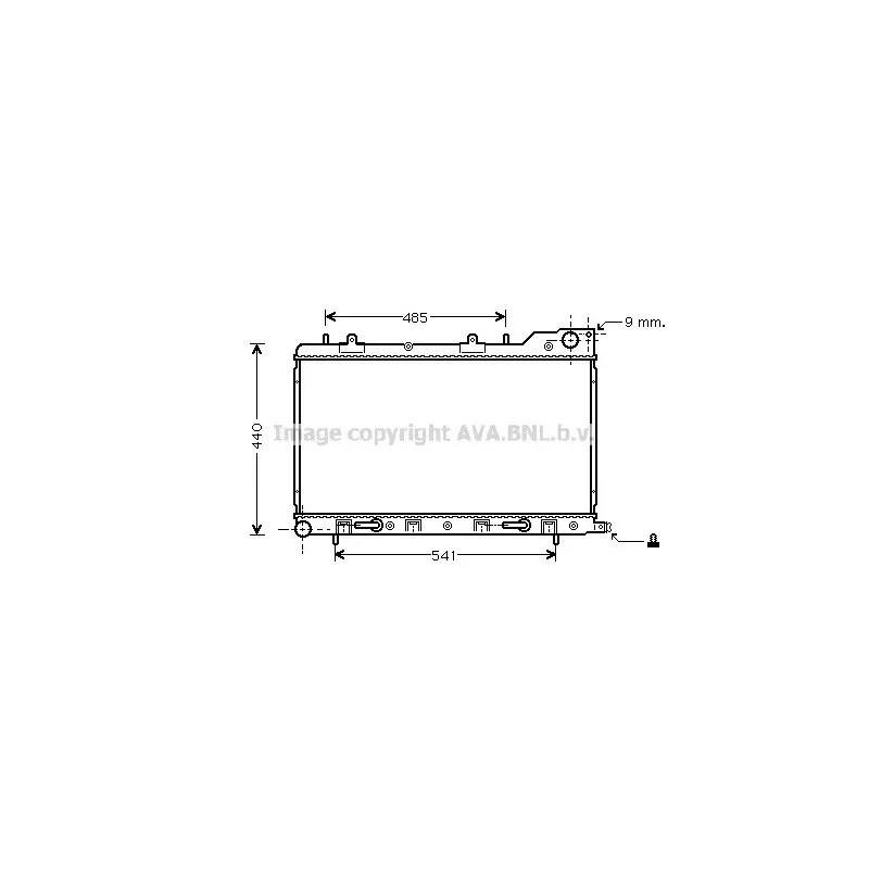 Radiateur, refroidissement du moteur AVA QUALITY COOLING SU2054