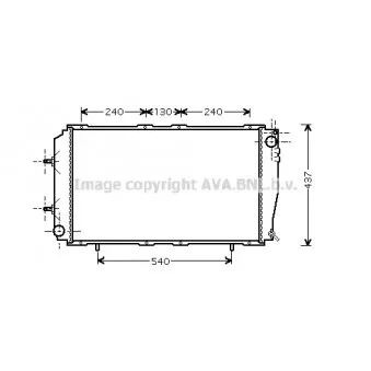 Radiateur, refroidissement du moteur AVA QUALITY COOLING