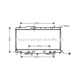 Radiateur, refroidissement du moteur AVA QUALITY COOLING SU2056