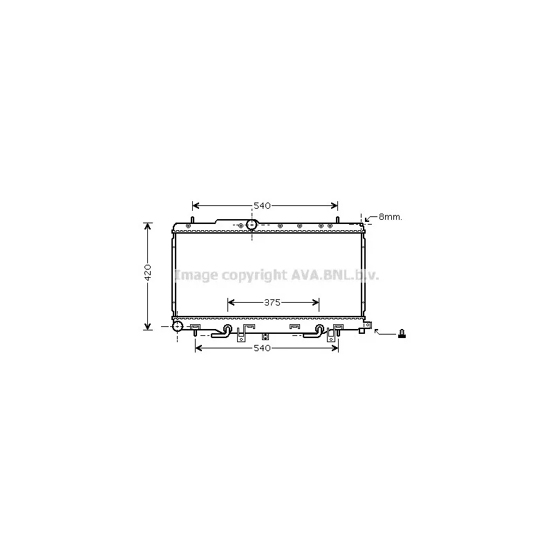 Radiateur, refroidissement du moteur AVA QUALITY COOLING SU2056