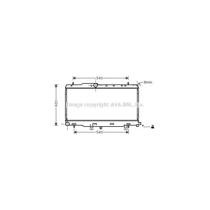 Radiateur, refroidissement du moteur AVA QUALITY COOLING SU2057
