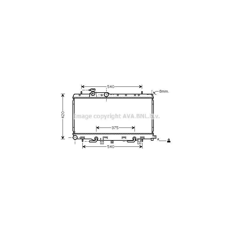 Radiateur, refroidissement du moteur AVA QUALITY COOLING SU2058