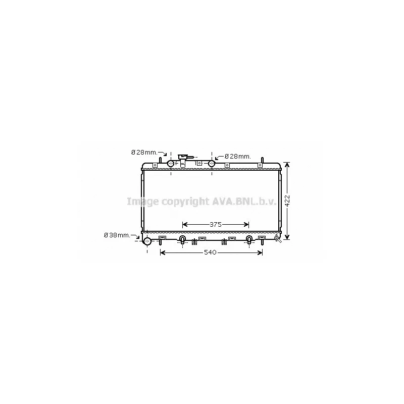 Radiateur, refroidissement du moteur AVA QUALITY COOLING SU2059